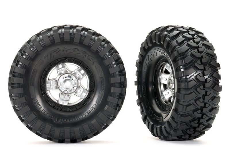 Traxxas Canyon Trail 4_6x1.9 Reifen auf TRX-4 Felgen satin-chrom _2_ - RC-Zubehoer