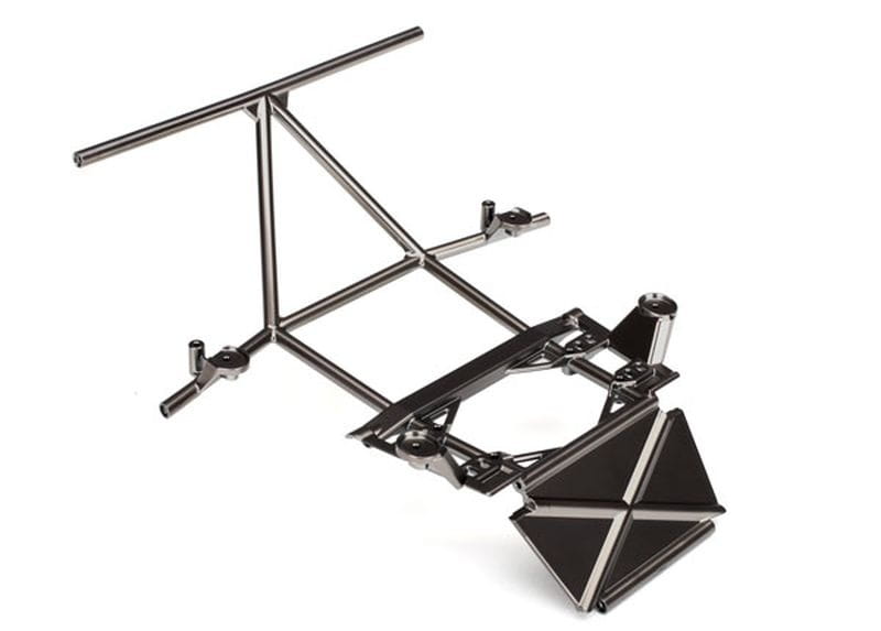 Traxxas Tube-Chassis_ Seiten-Sektion_ vorn _satin schwarz chrome-pla - RC-Zubehoer