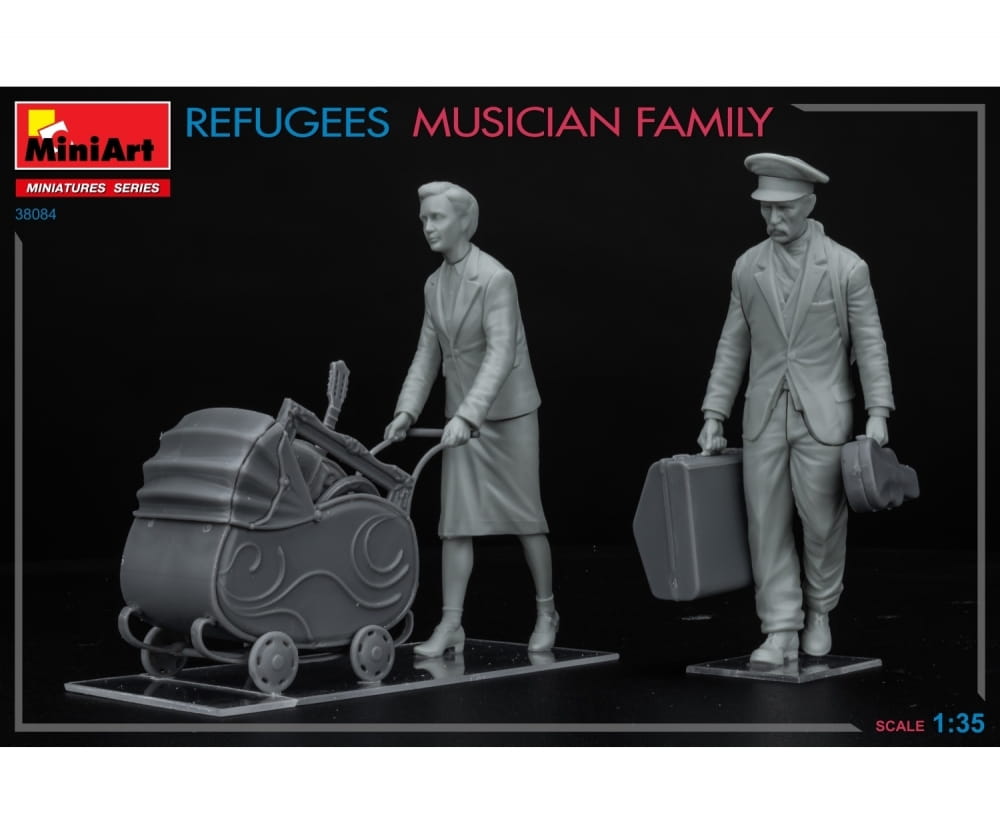 MiniArt 1_35 Figur-Set Reisende Musike Plastik Modellbausatz - RC-Zubehoer