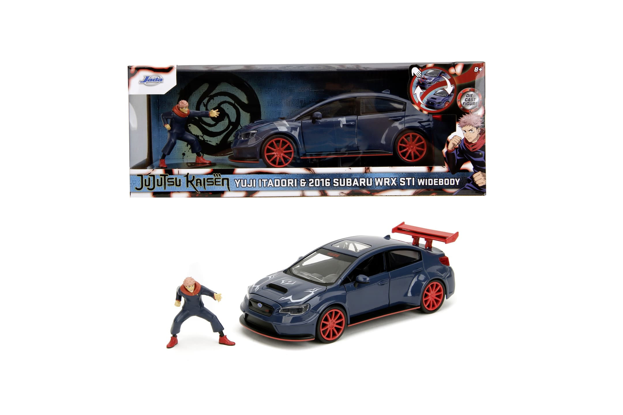 Jada Jujutsu Kaisen 2016 Subaru WRX STI 1_24 Modellauto mit Freilauf und Oeffnungsteilen