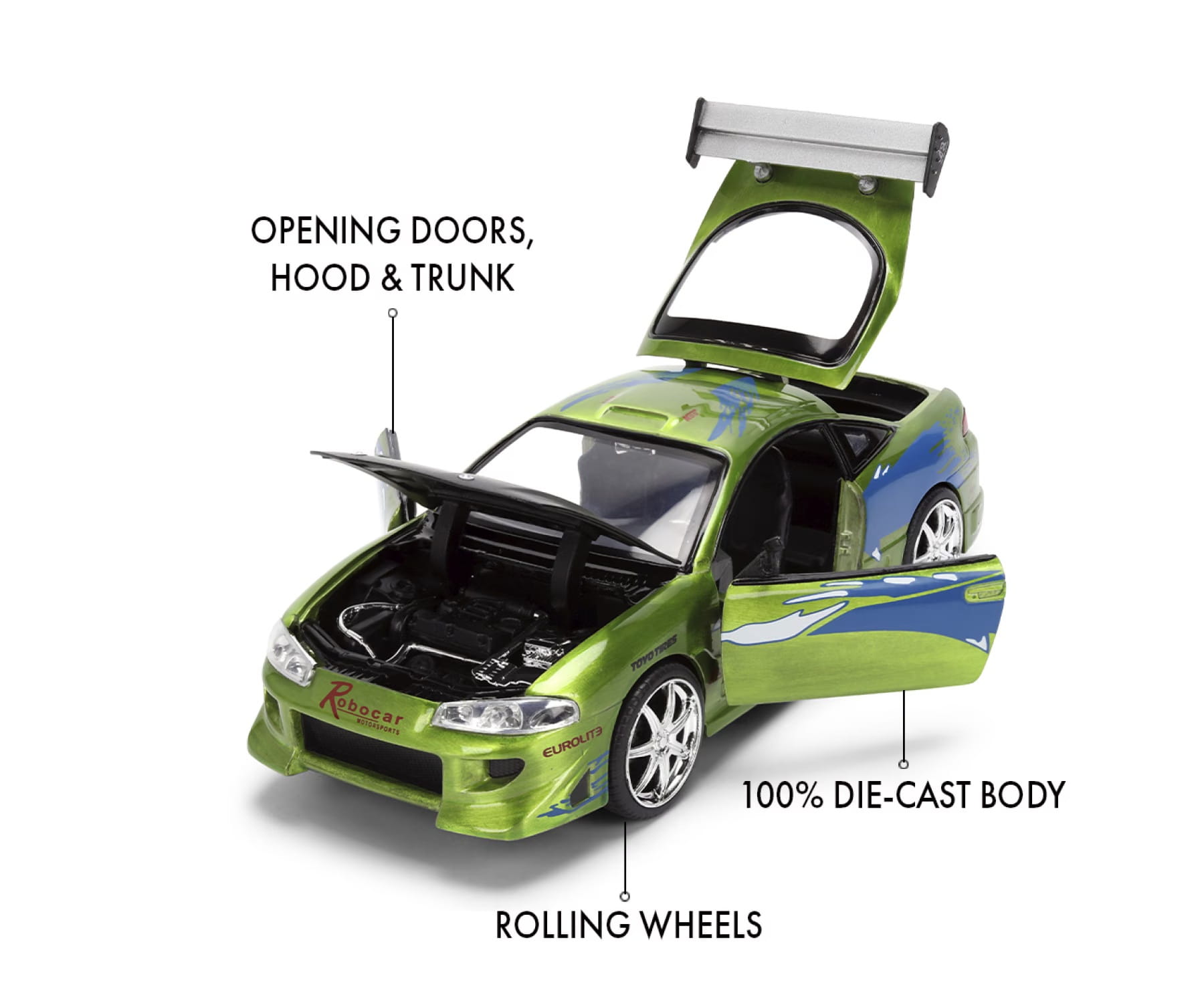 Jada Toys Fast _ Furious Anniversary Brian's Mitsubishi Eclipse 1995 1_24