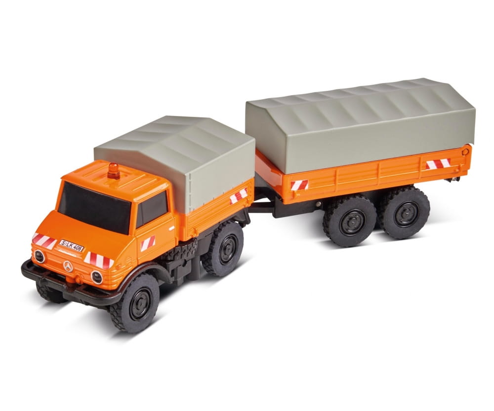 Carson RC Eisenbahn H0 1:87 MB Unimog U406 m. Anhänger