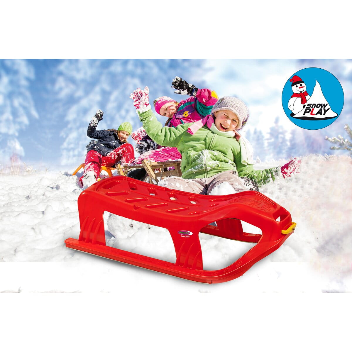 Jamara Snow Play Schlitten Snow-Star 90cm rot