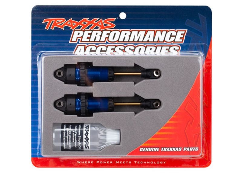 Traxxas Daempfer GTR L blau eloxiert_ PTFE-coated _TiN Kolbenstangen - RC-Zubehoer