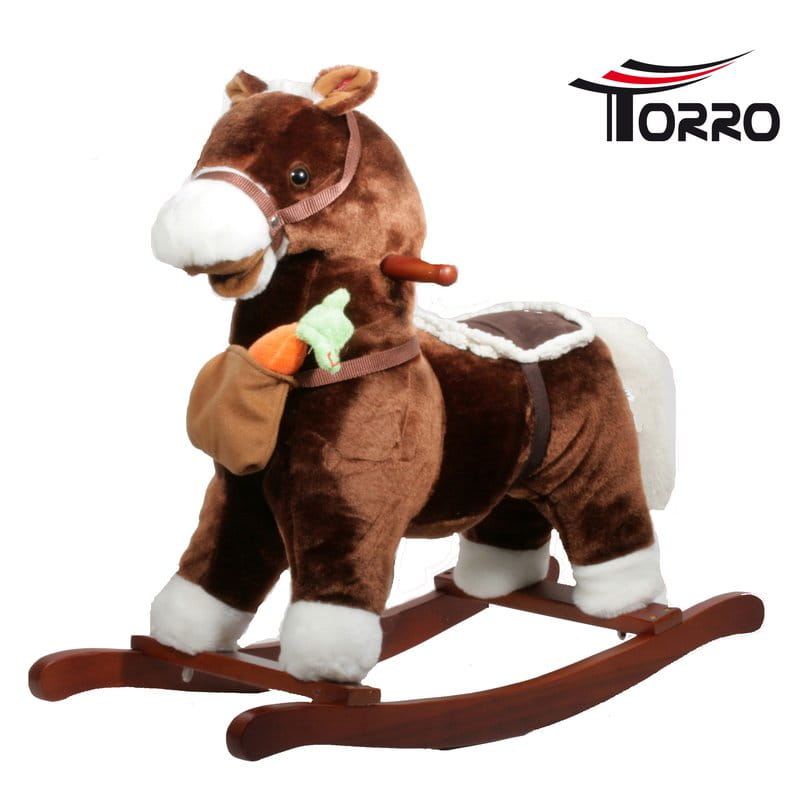 Torro Schaukelpferd mit Magnetkarotte_ Sound Dunkelbraun - RC-Zubehoer