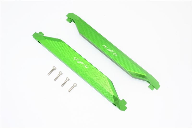 GPM Alu Chassis-Seitenschutz gruen fuer Traxxas MAXX - RC-Zubehoer