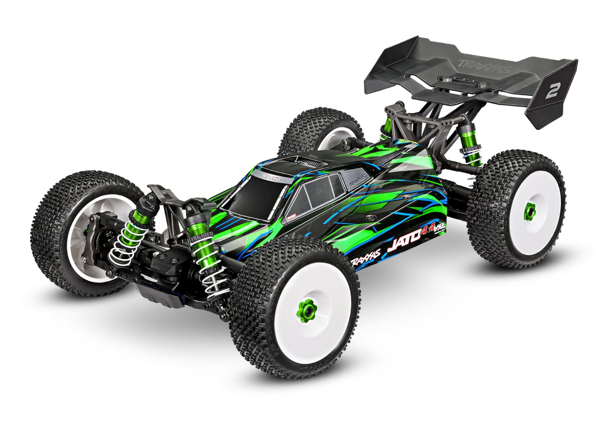 Traxxas JATO 4x4 VXL 1_8 Brushless Buggy in Gruen_ RTR mit HD-Teilen und Velineon Motor