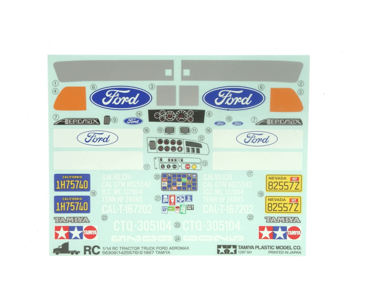 Tamiya Aufkleber Truck Ford Aeromax - RC-Zubehoer