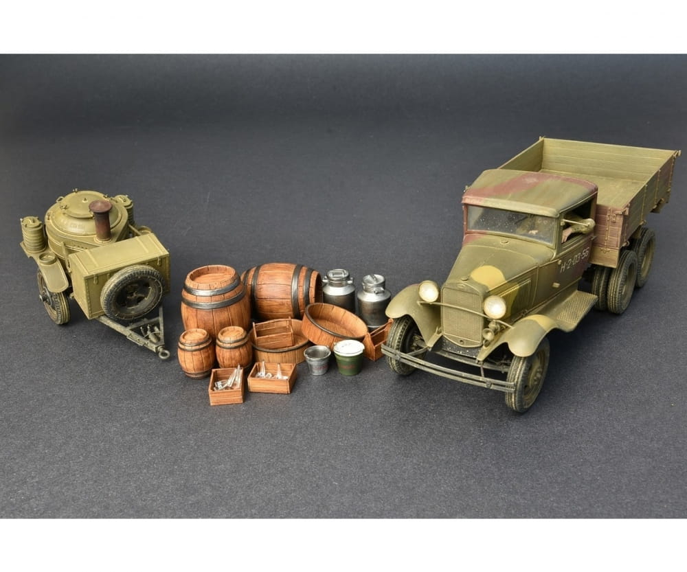 Plastikmodellbau von Miniart 1-35 sov 2to lkw aaa m feldkueche