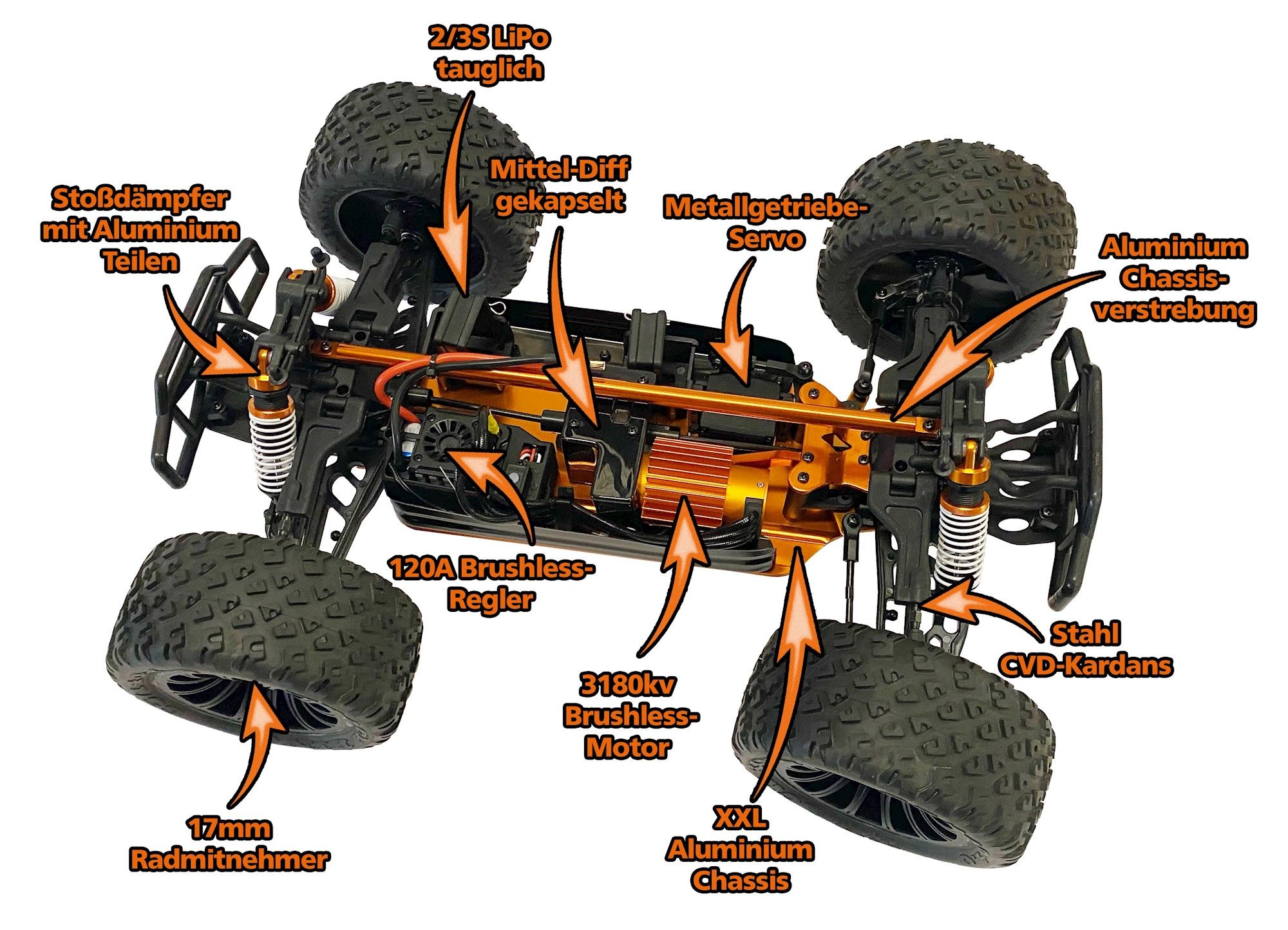 DF RC Monstertruck HotHammer 5.1 Competition Brushless Truck A-RTR