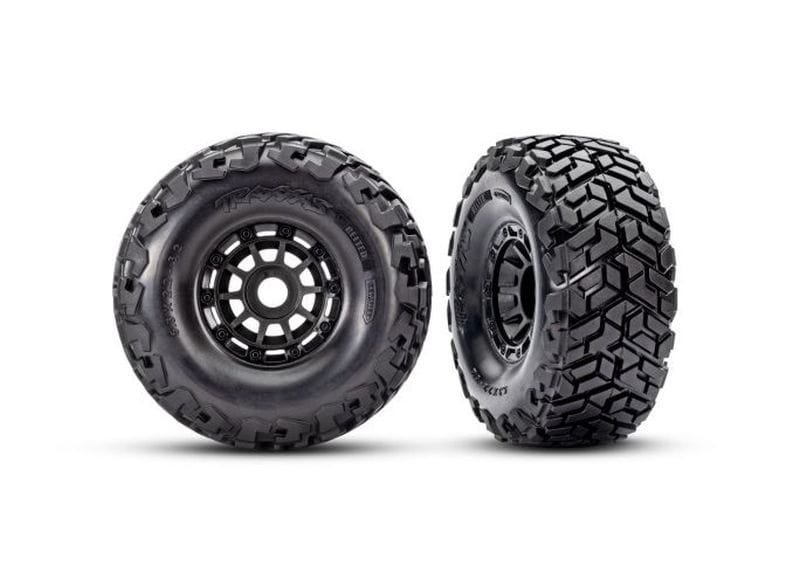 Traxxas Maxx SC Reifen Belted auf Felgen schwarz 17mm _2_ - RC-Zubehoer