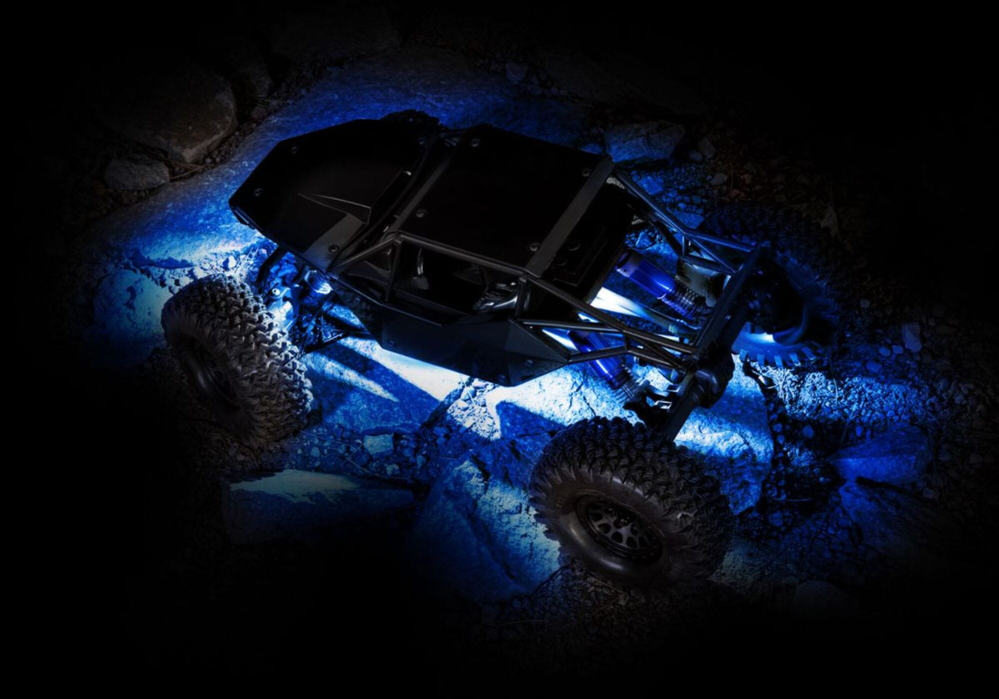 Traxxas TXC-4M Blue Rock Lights blaue LED-Unterbodenbeleuchtung fuer Extreme Crawler 1_18