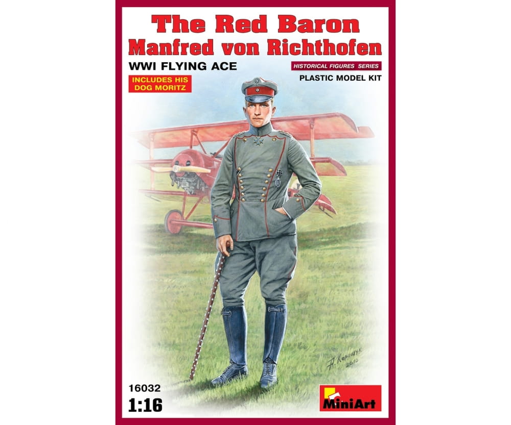 MiniArt 1:16 Figuren Roter Baron Man. v. Richthofen Plastik Modellbau