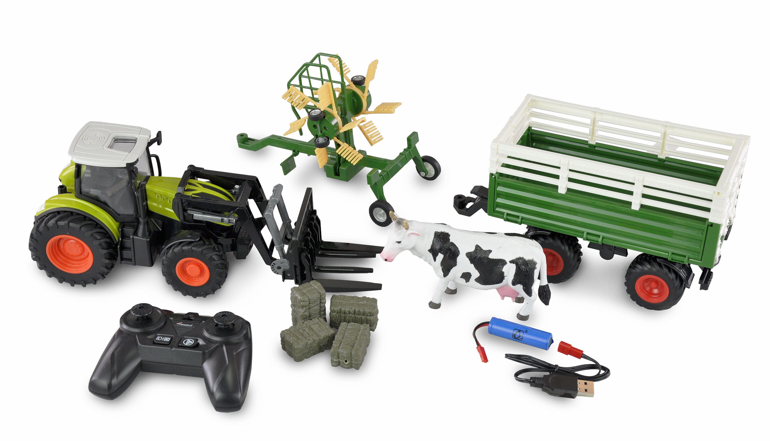 Amewi RC Traktor mit XL-Zubehoerpaket 1_24 RTR gruen - RC-Zubehoer