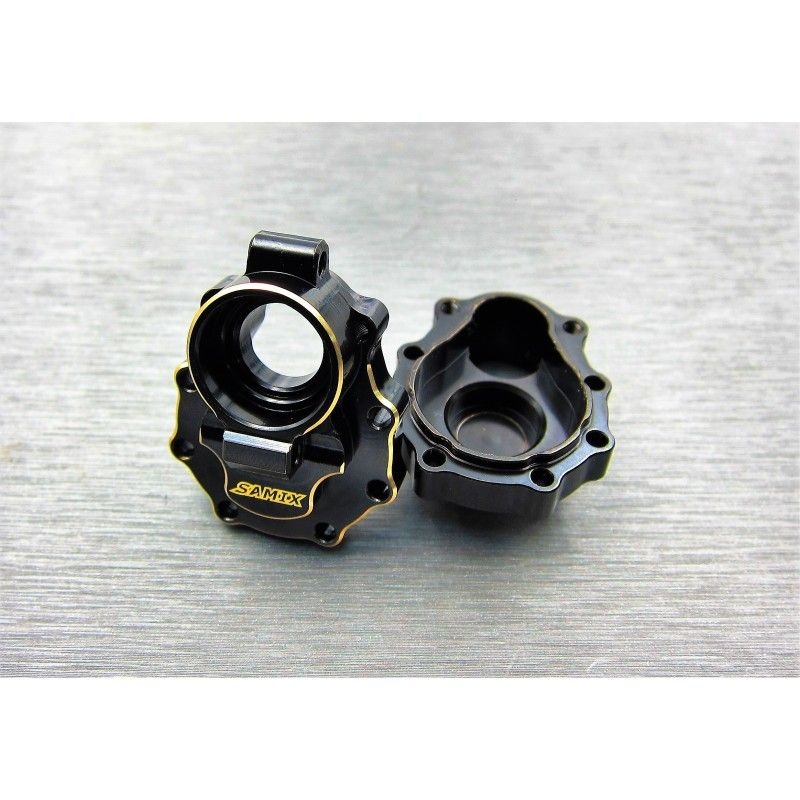 SAMIX Messing Portal Gehaeuse hinten schwarz fuer Traxxas TRX4 _ 6 - RC-Zubehoer