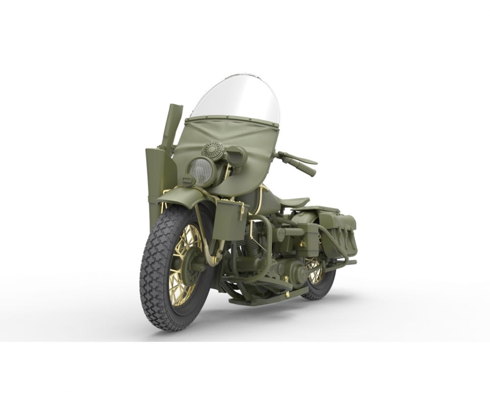 Plastikmodellbau von Miniart 1-35 us militaer polizei m motorrad