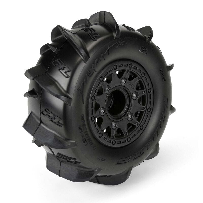 Proline Short Course Reifen Dumont Paddle 2.2/3.0 MTD Raid Blk F/R 2St.