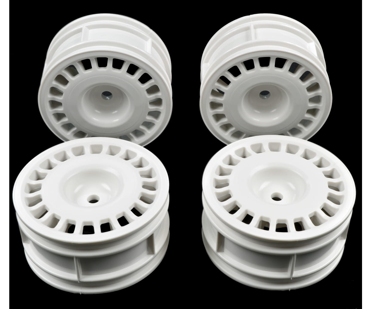 Tamiya 1_10 Rallye Dish Felgen weiss _4_ 26mm - RC-Zubehoer