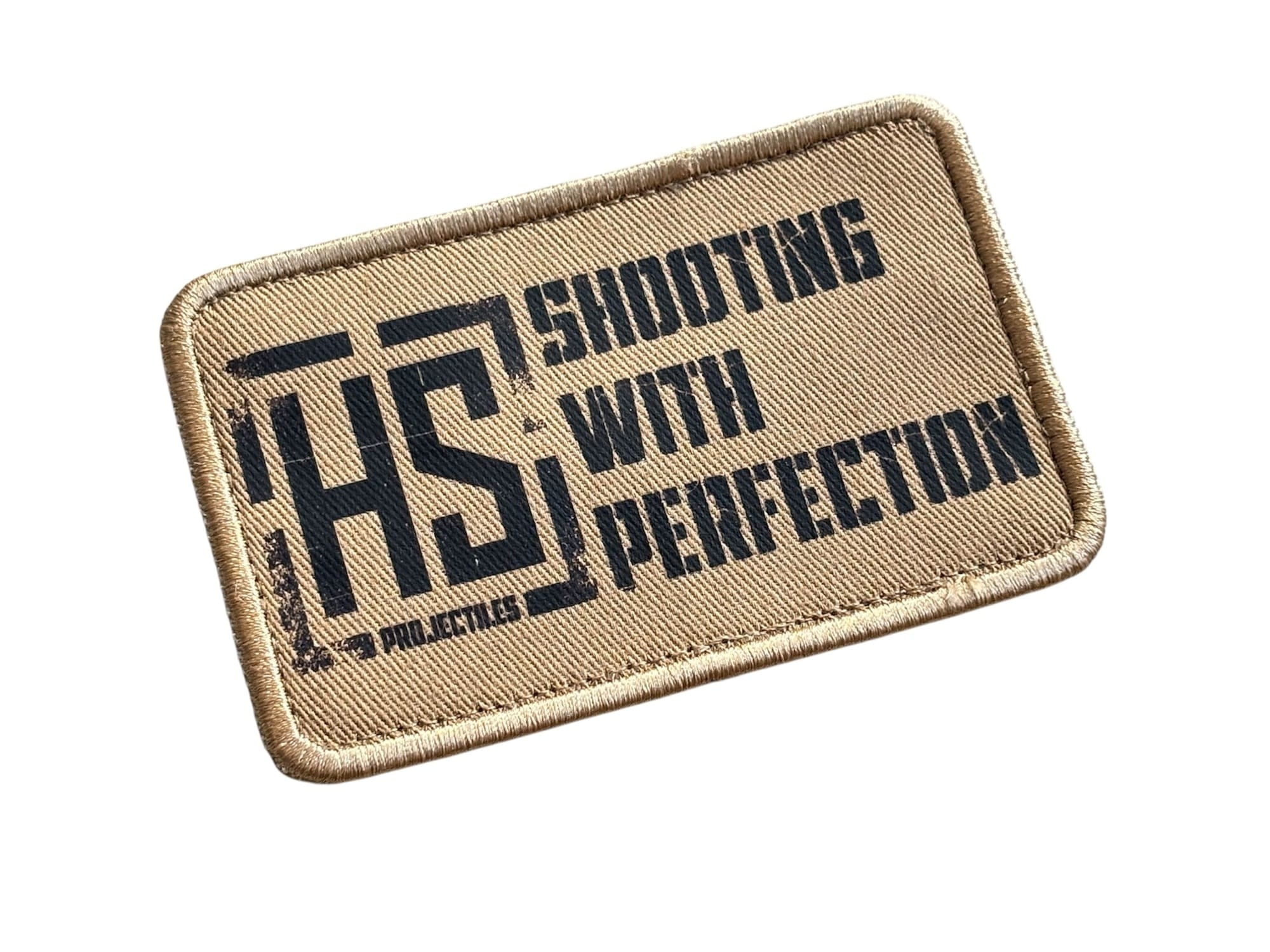HS Projectiles Patch Sand Schwarz Klett Aufnaeher Tactical