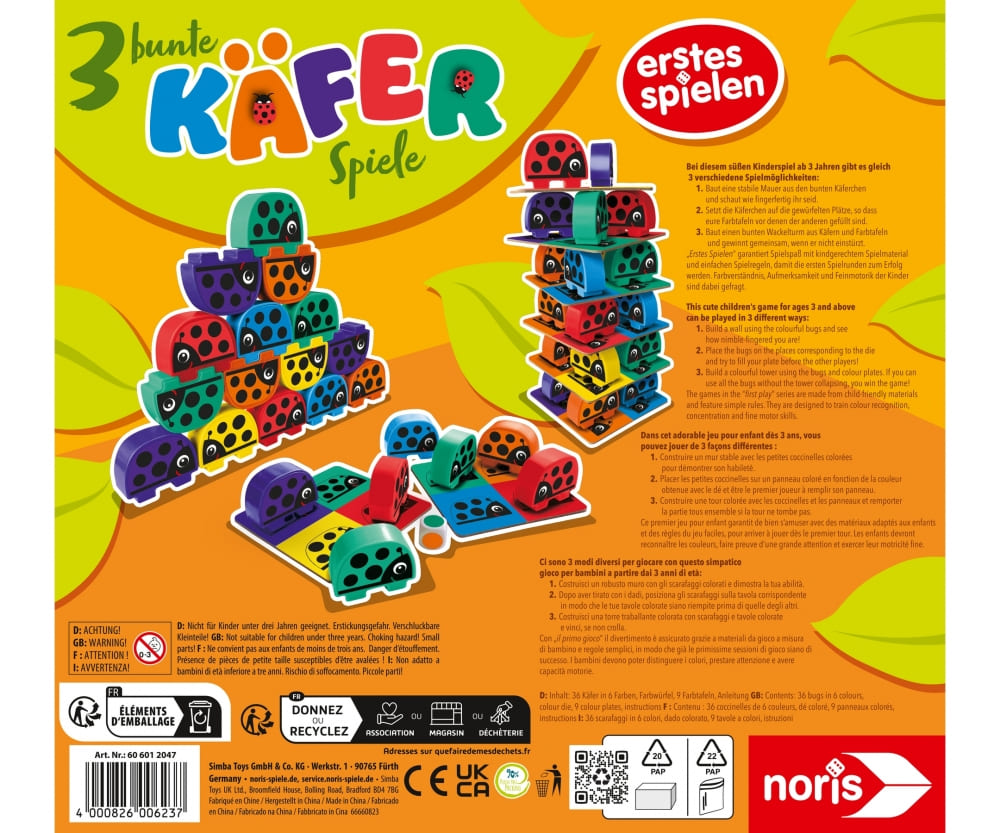 Noris 3 bunte Kaeferspiele - RC-Zubehoer