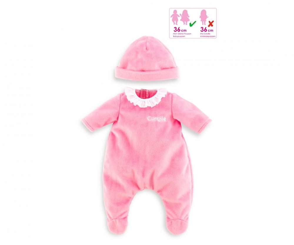 Corolle Mon Grand Poupon 36cm Pyjama + Mütze pink