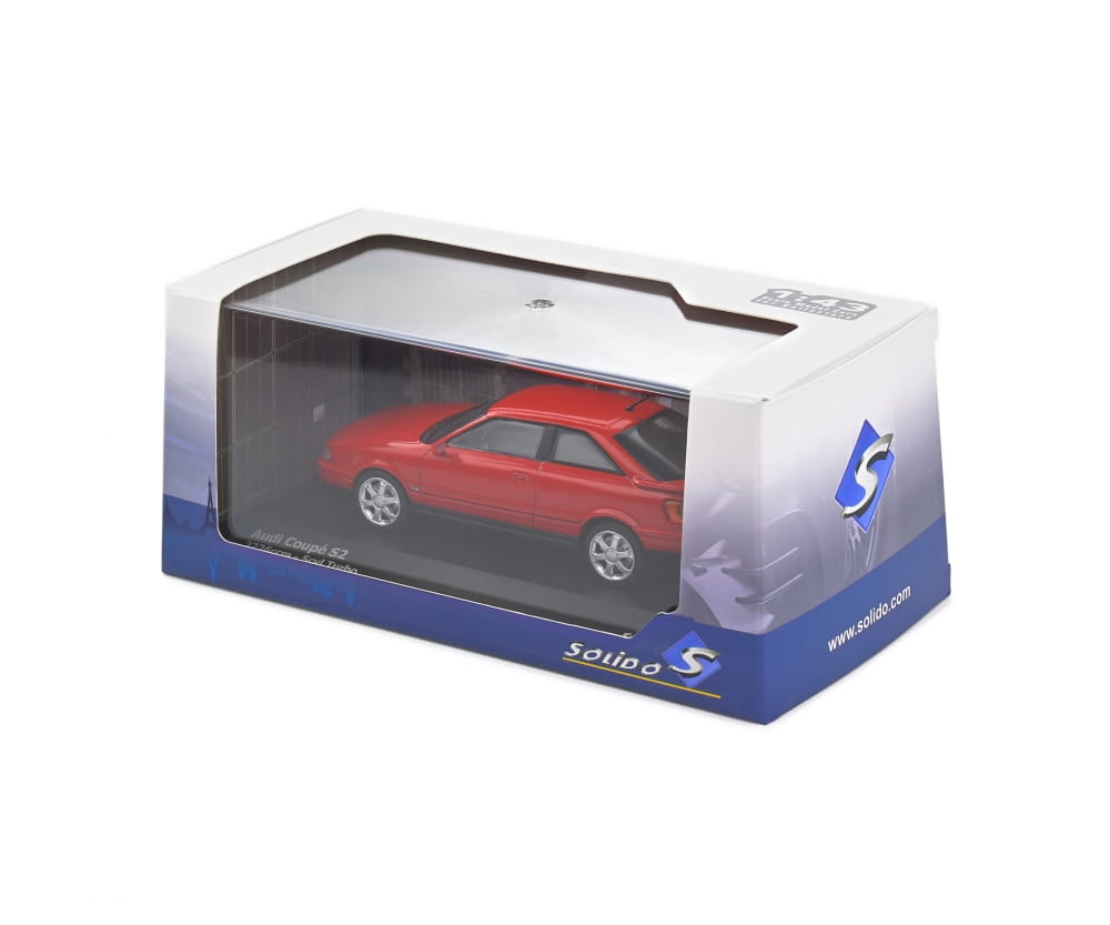 Solido 1_43 Audi S2 Coupe Modellauto rot - Detailgetreue Nachbildung