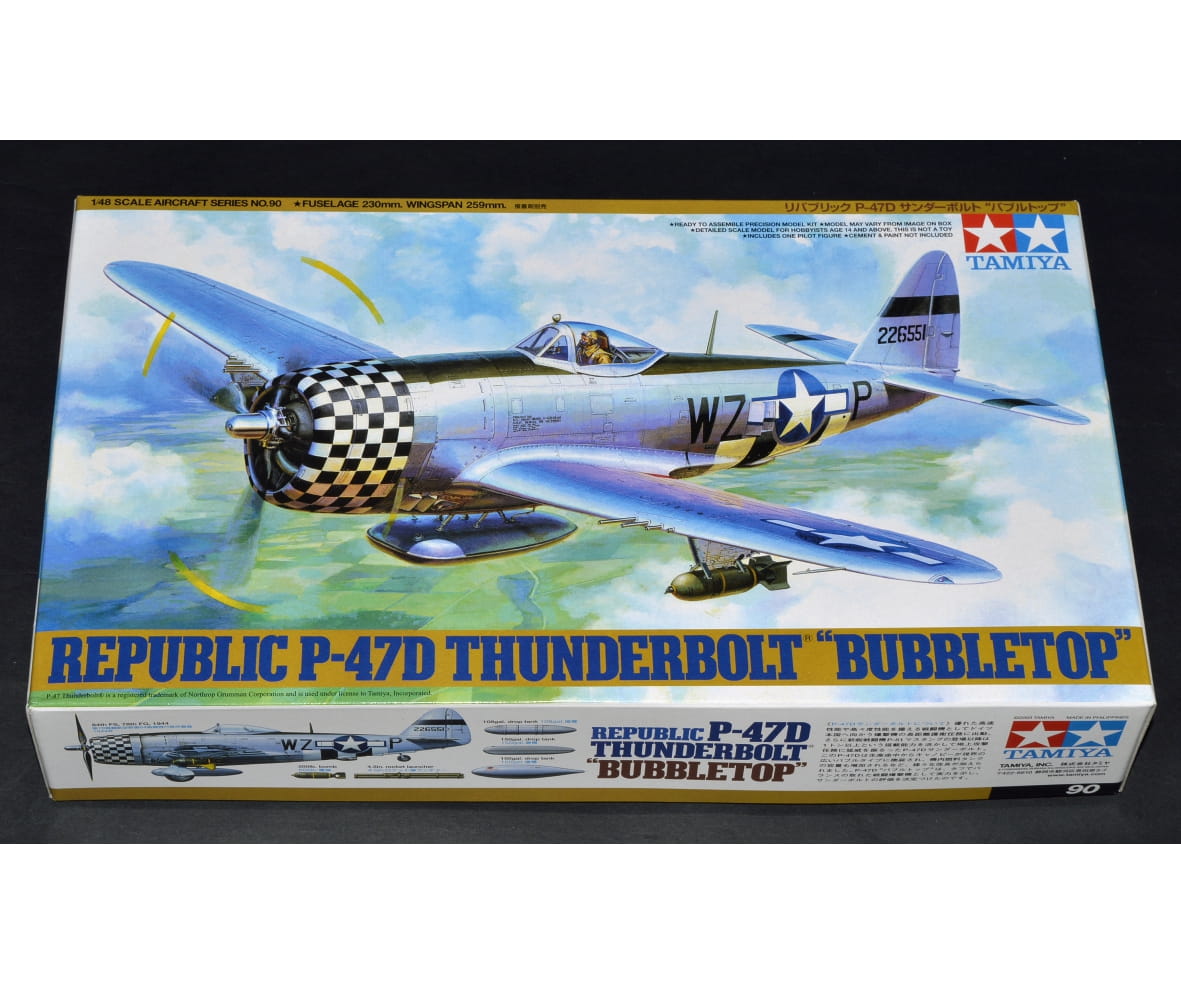Tamiya 1:48 WWII US Rep. P-47D Thunderb.Bubblet