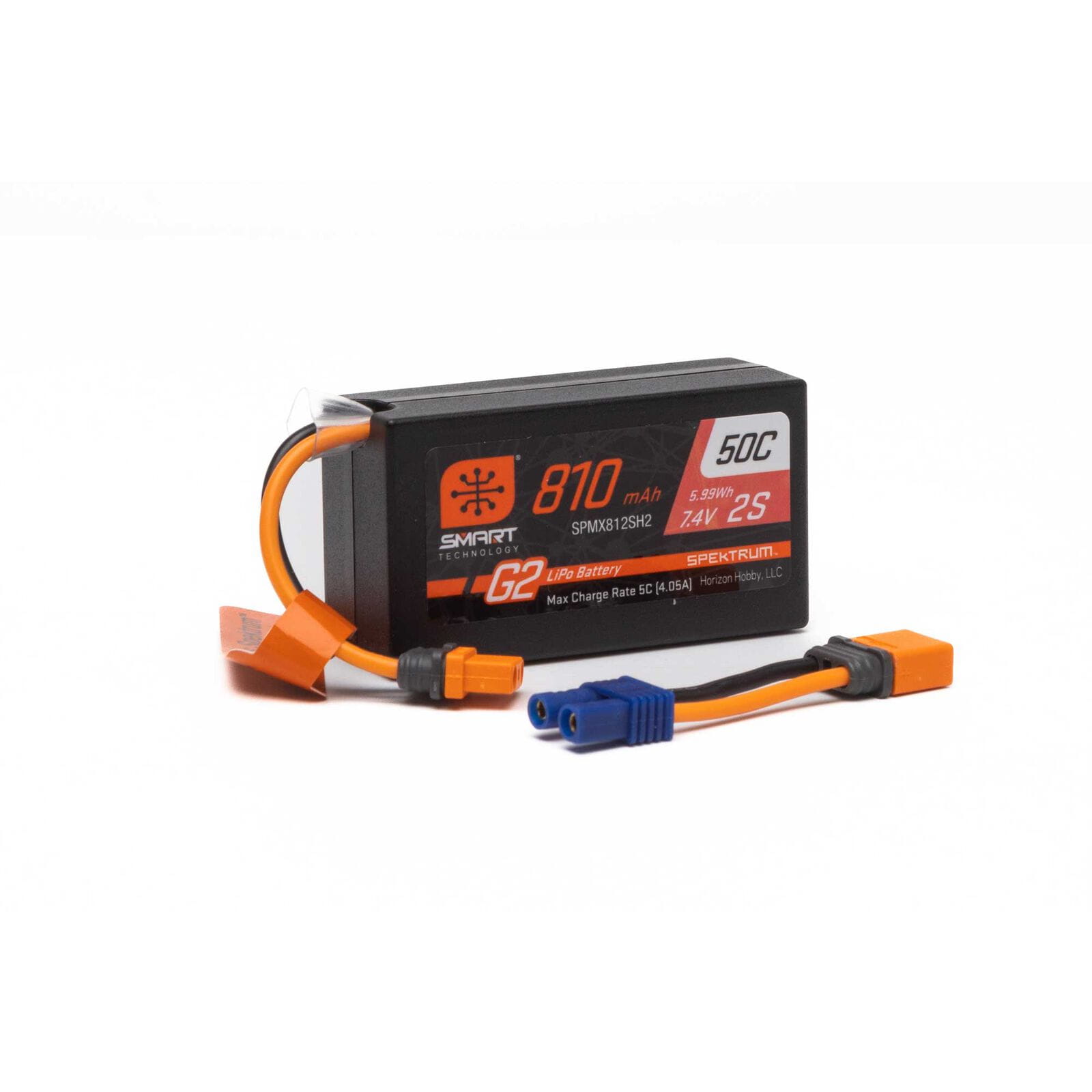 Spektrum Lipo Akku 7,4V 810mAh 2S Smart G2 50C IC2