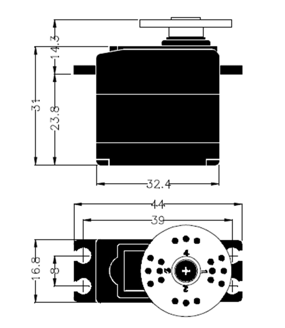 Hitec HS-225MG Analog Servo mit Metallgetriebe