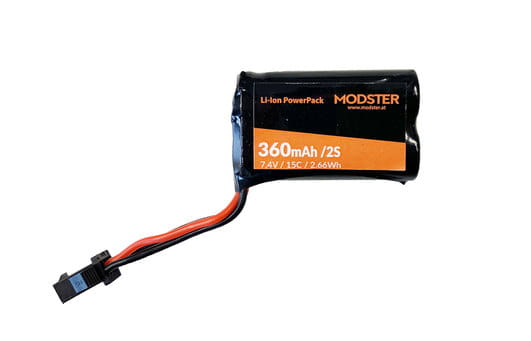 Modster LiIon Akku 2S 360 mAh 7.4V Vector SR28_30 Custom-Stecker - RC-Zubehoer