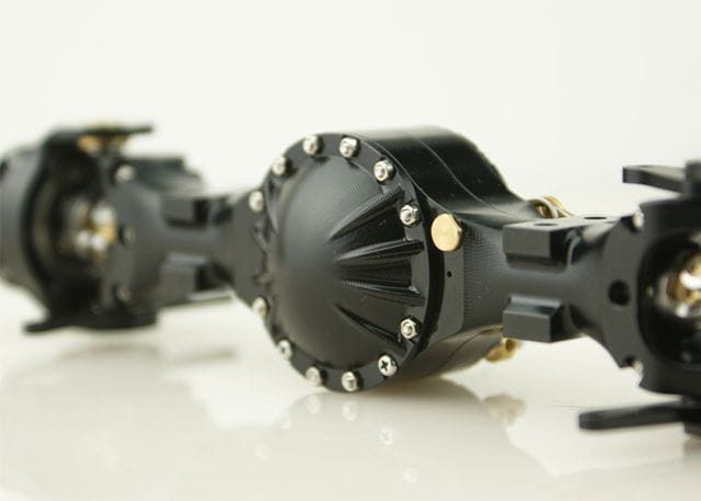 Lesu 1_16 Antriebsachse vorne ohne Durchtrieb 3_1 Metall schwarz - RC-Zubehoer