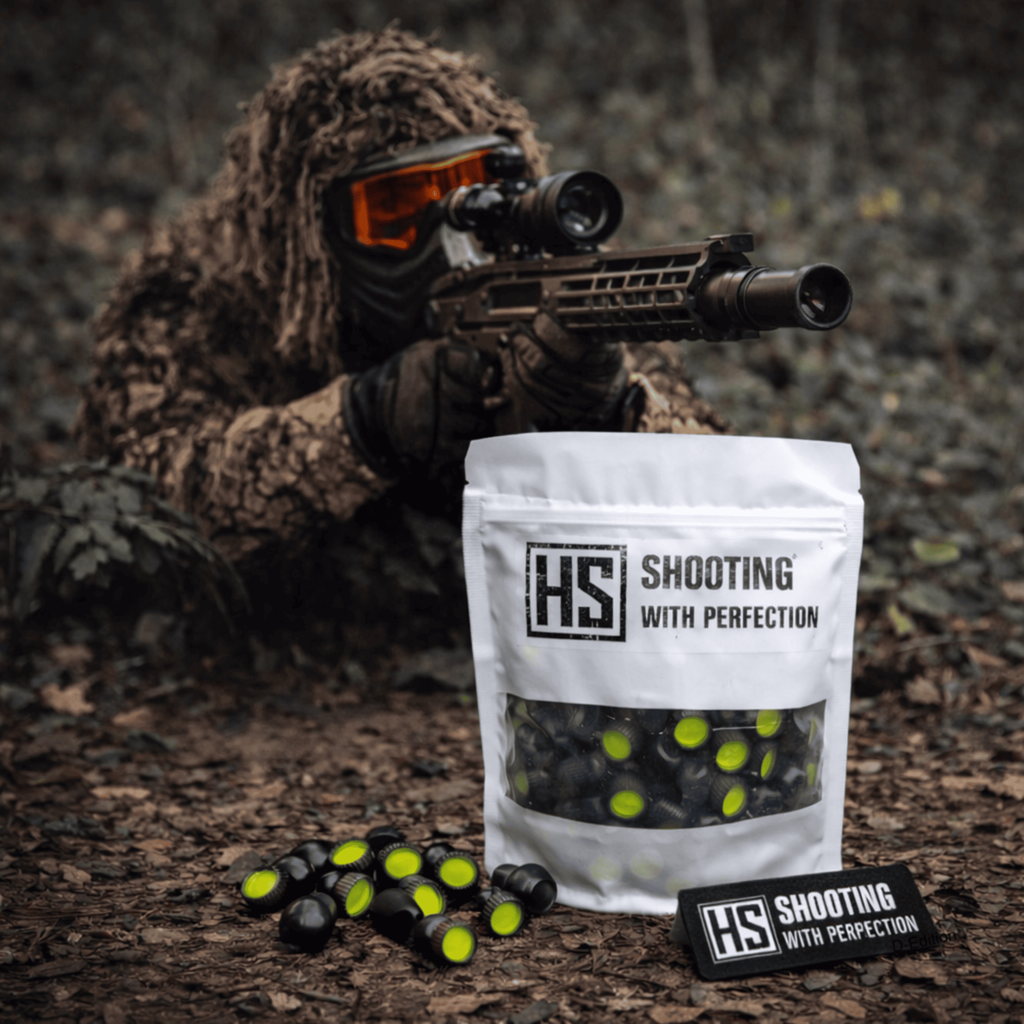 HS Projectiles Trainingsprojektile Paintball 50 Stueck Schwarz Gelb MagFed