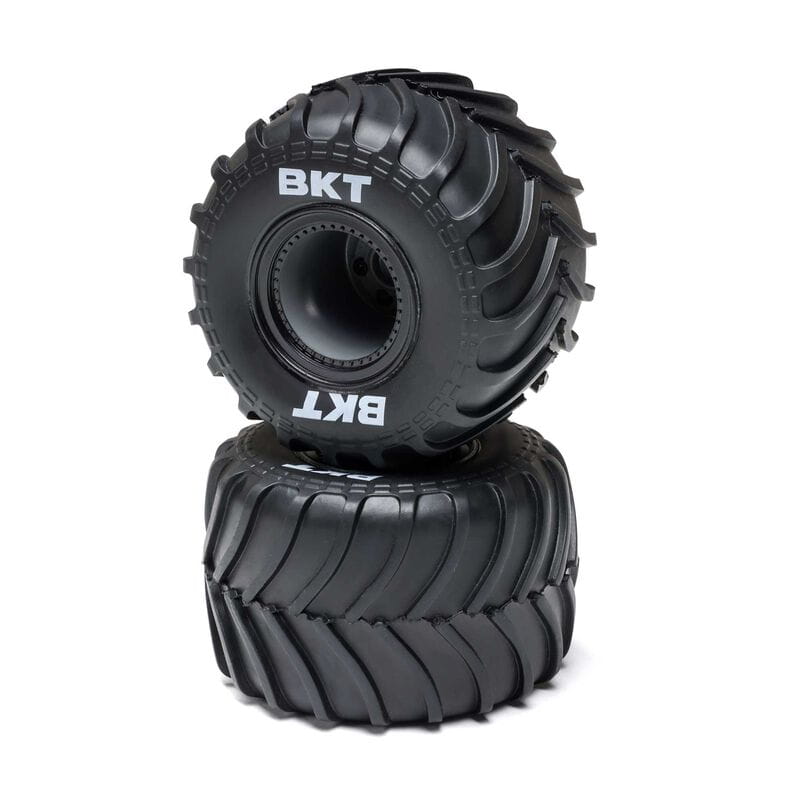 Losi MT Reifens Schwarz Beadlock Premounted _2_ Mini LMT - RC-Zubehoer