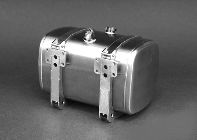 Lesu 1:14 Kraftstoff/Hydrauliktank 52,5mm mit Tankhalter Alu