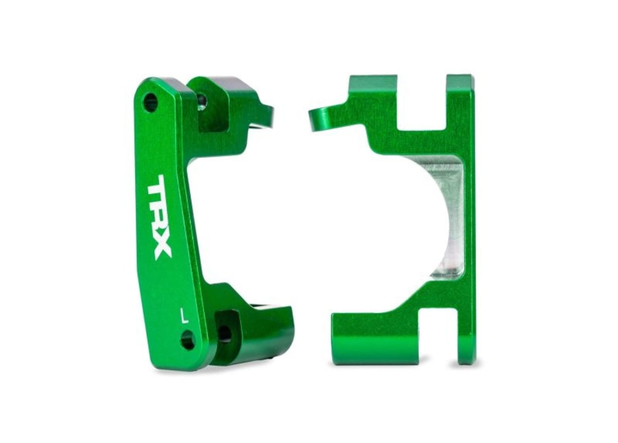 Traxxas Alu Gruen Caster Blocks L_R fuer 4x4 Modelle mit Extreme HD _TRX9080_