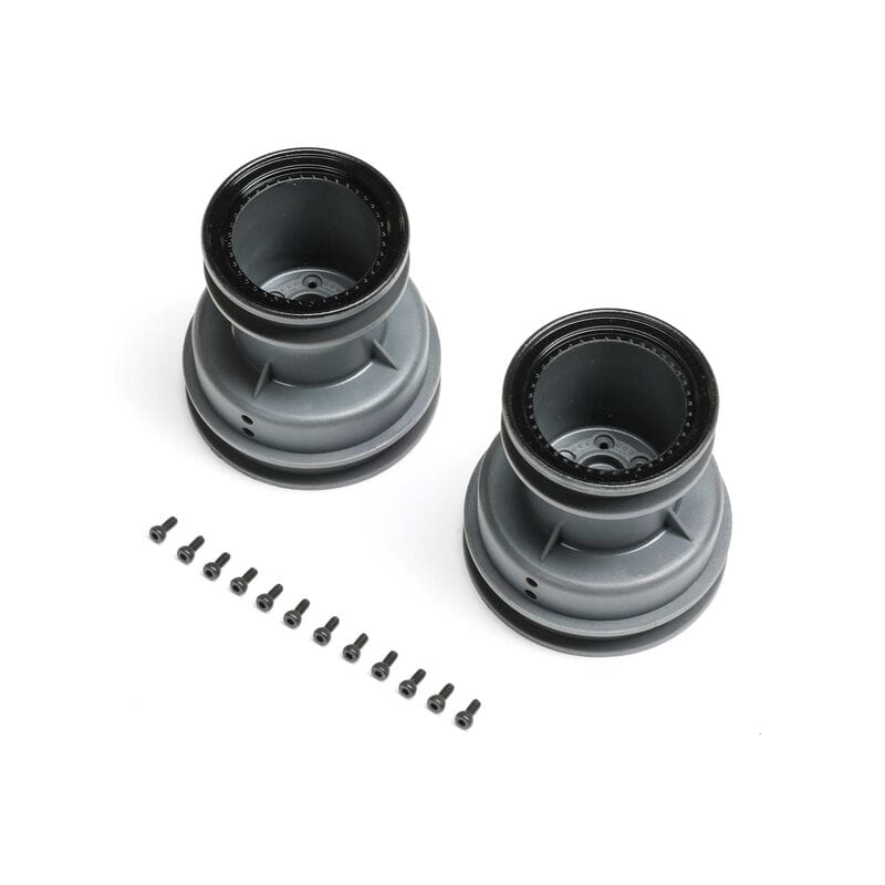 Losi MT Felge Schwarz Beadlock Light Grey _2_ Mini LMT - RC-Zubehoer