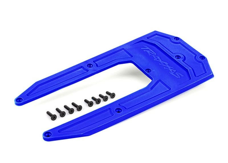 Traxxas Schutzplatte fuer Chassis blau - RC-Zubehoer