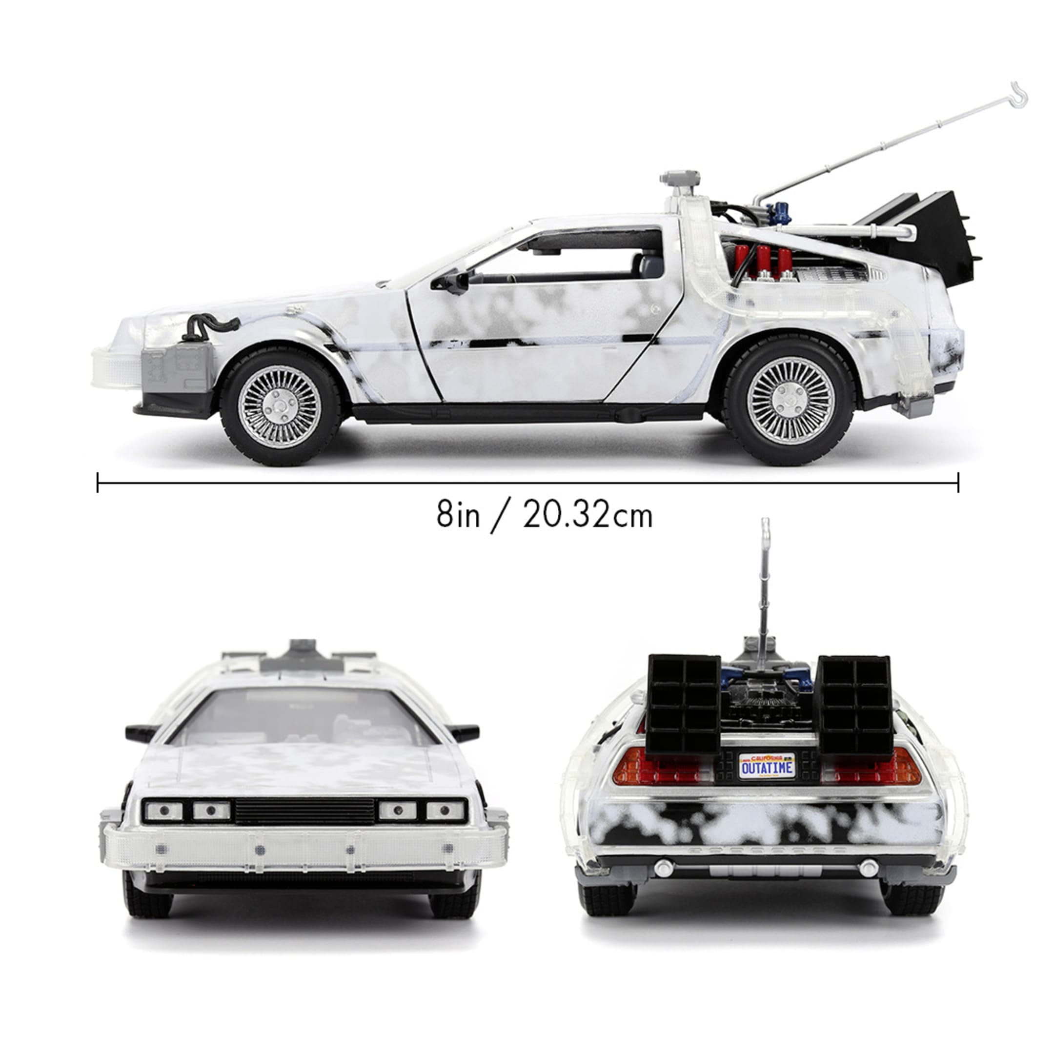 Jada Toys Delorean Time Machine Frost im Massstab 1_24 - Zurueck in die Zukunft