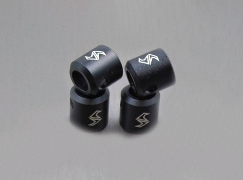 SAMIX Alu Antriebswellehuelse schwarz 4Stk. fuer Axial SCX10-3 - RC-Zubehoer