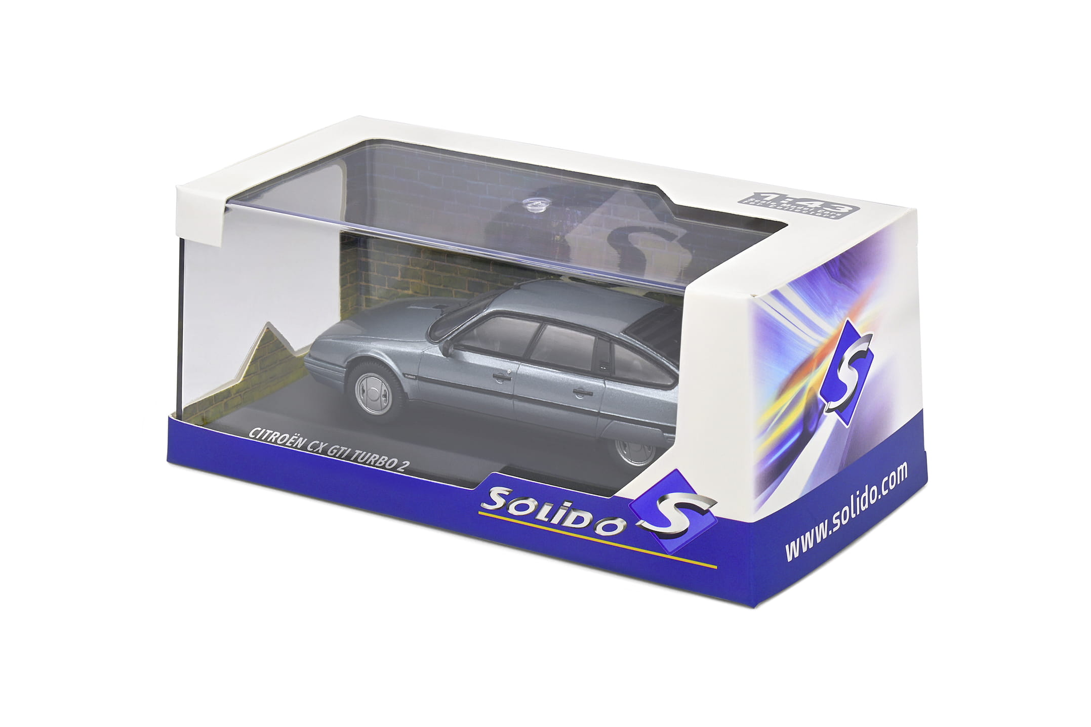 Citroën CX GTI Turbo II 1988 Modellauto in Blau Romantique 1_43 von Solido