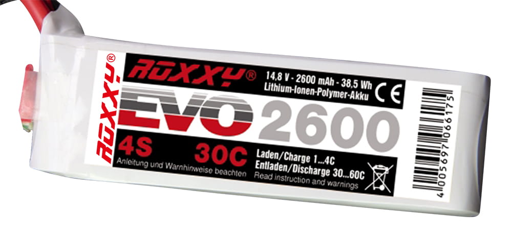 Multiplex ROXXY EVO LiPo Akku 14,8V 4 - 2600  30C mit  BID-Chip