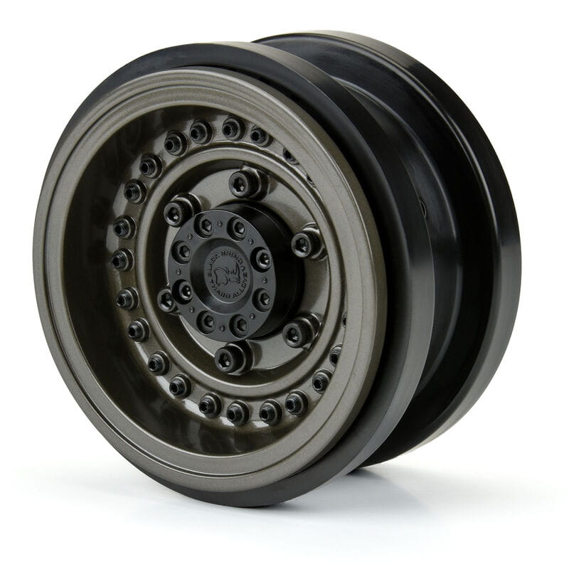 Proline 1_6 Black Rhino Armory Alum 2.9 Dual Offset SCX6 Wheels _2_ Gunmetal - RC-Zubehoer