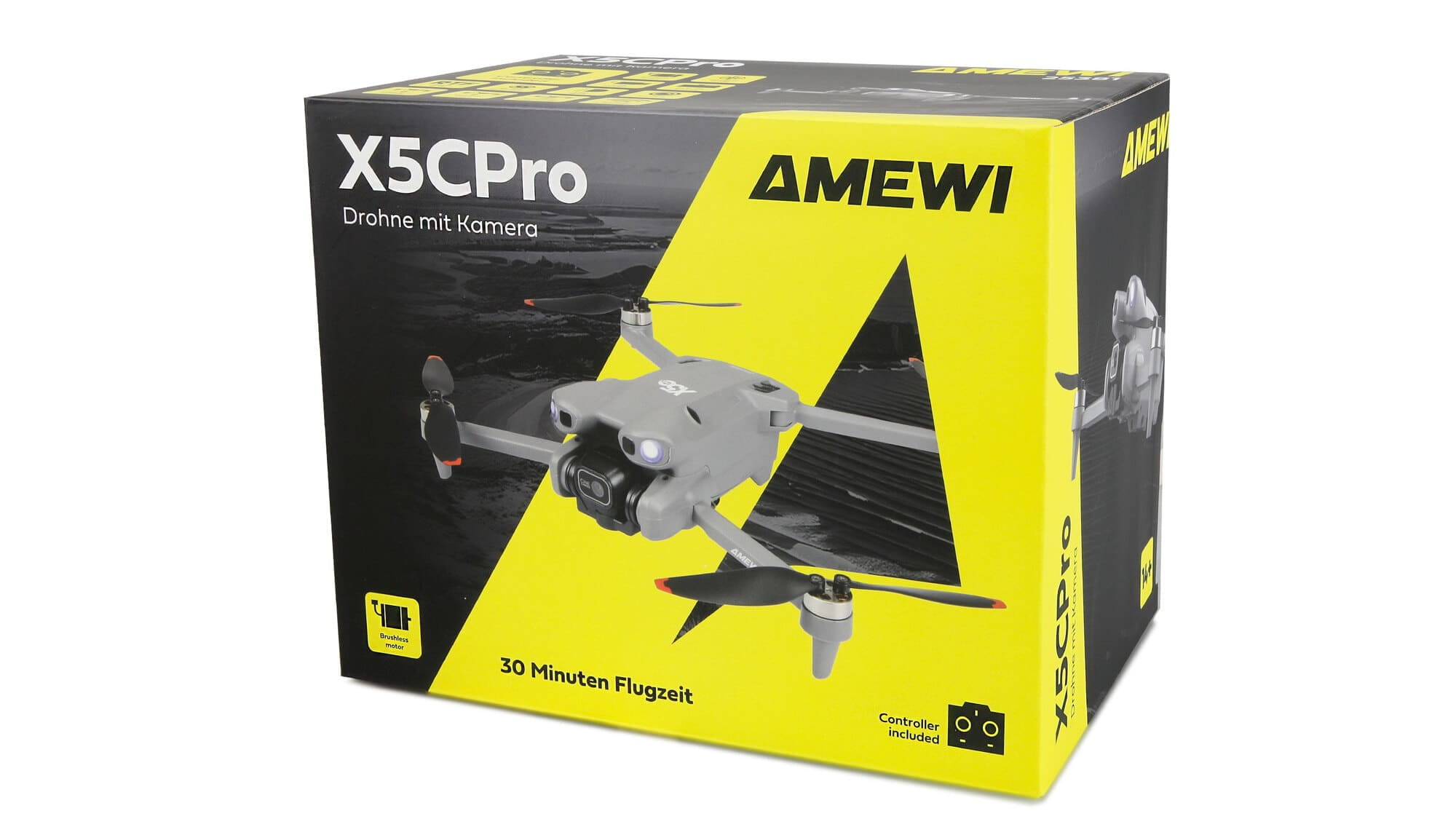Amewi AMXFlight X5CPro Brushless Kameradrohne RTF mit Display