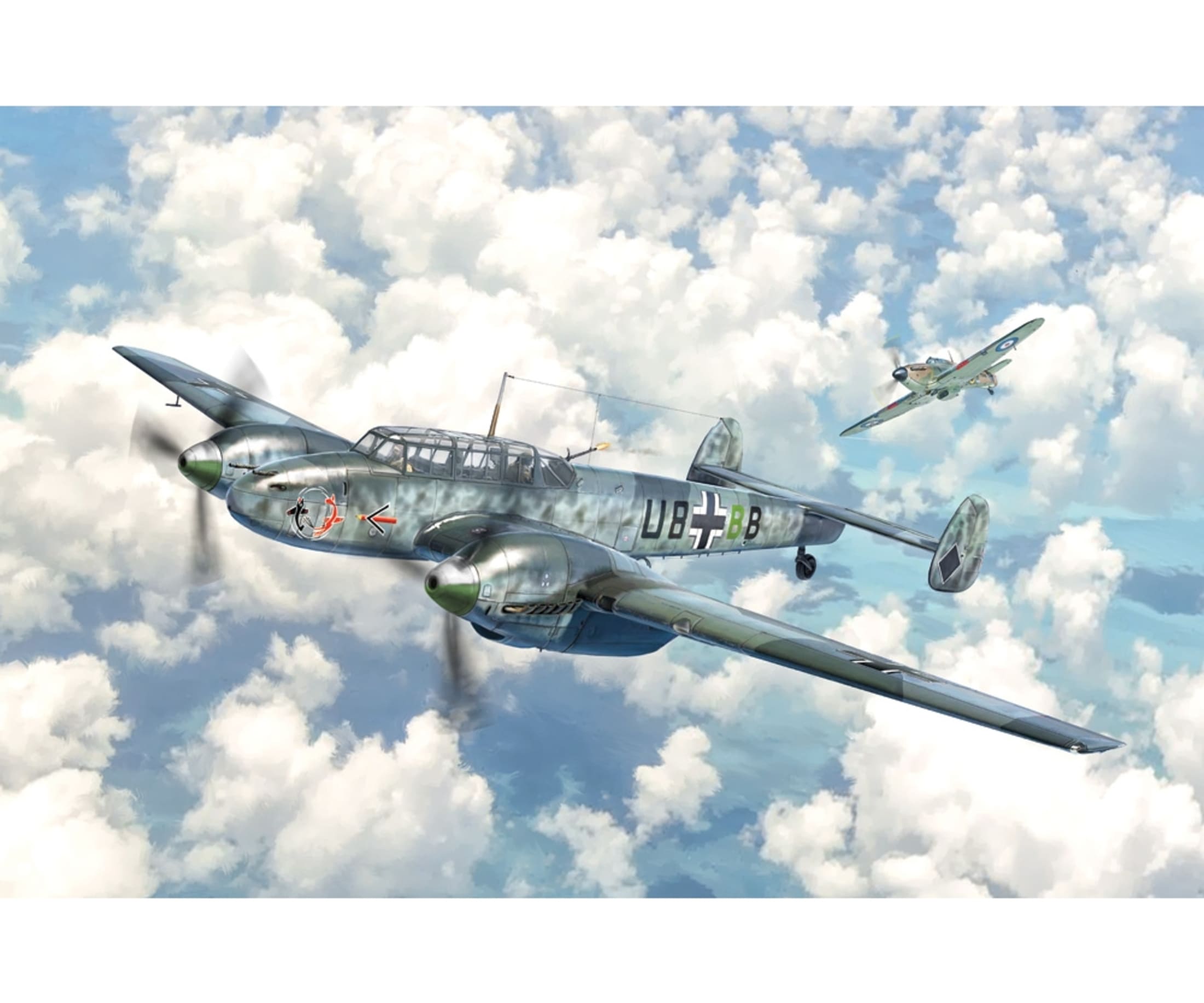Italeri 1_72 Dt. BF-110 C-3_C-4 Zerstoerer Plastik Modellbausatz - RC-Zubehoer
