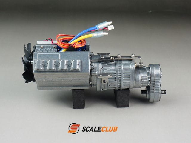 ScaleClub Scale Allradgetriebe 3-Gang mit Motor,Lüfter und Schaltservo