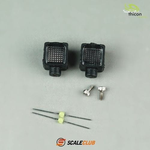 ScaleClub Scheinwerfer rechteck mit LED - RC-Zubehoer