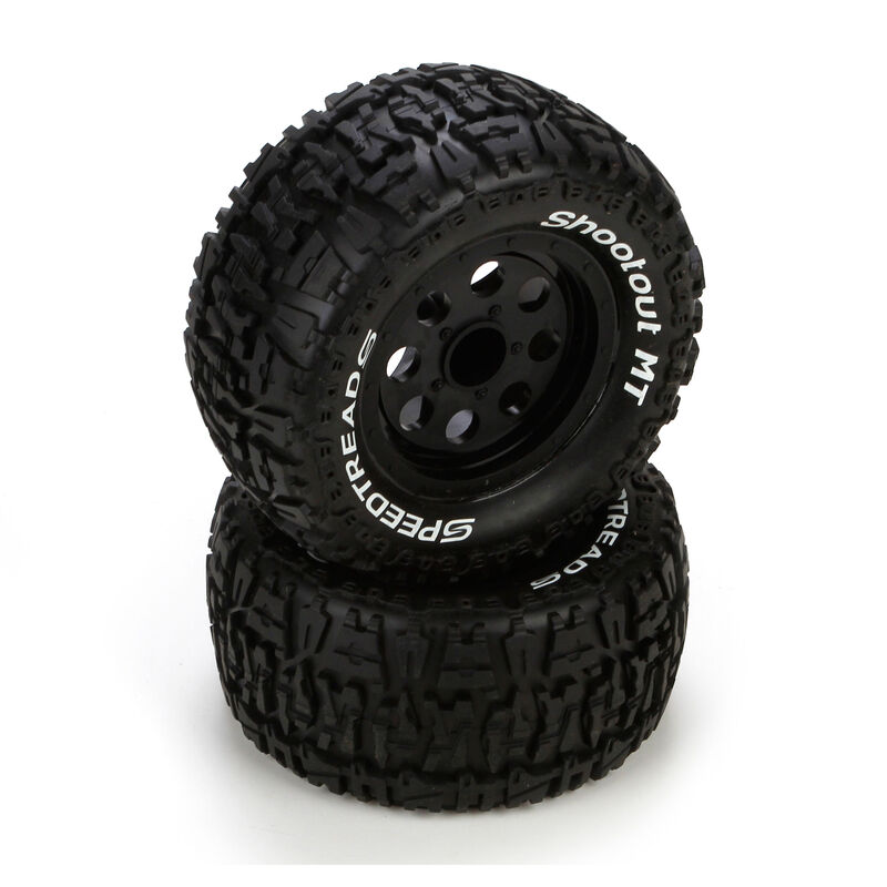 Electrix ECX Reifensatz vorne/hinten verklebt (2 Stk), schwarz: Ruckus