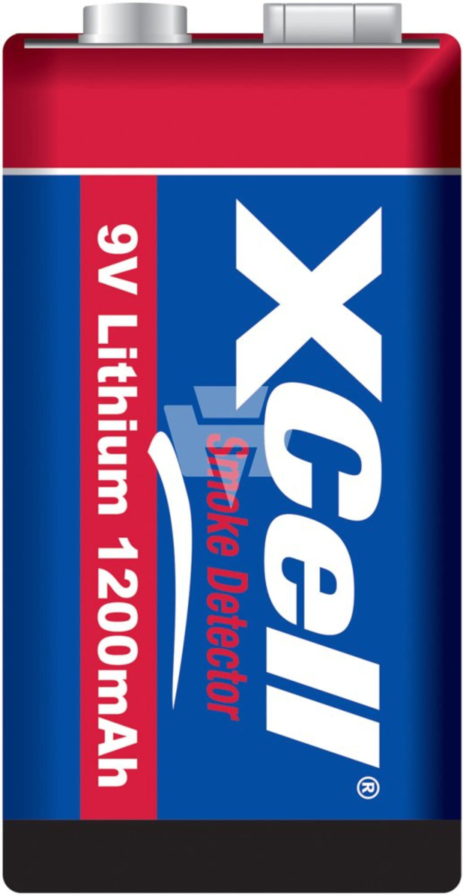 XCell CR9V_P 9V Lithium Batterie fuer Rauchmelder und CO-Melder
