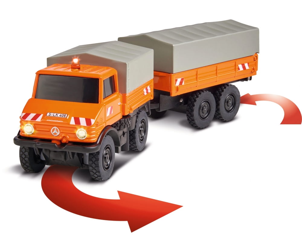 Carson RC Eisenbahn H0 1:87 MB Unimog U406 m. Anhänger