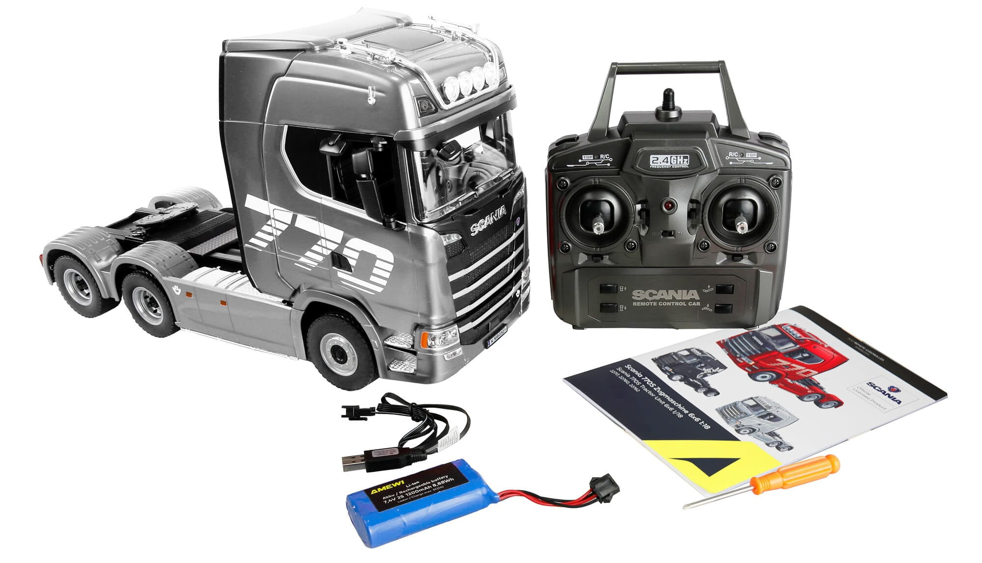 Amewi Scania 770 S Zugmaschine 6x4 1_18 RC Truck RTR silber - Art_-Nr. 22762